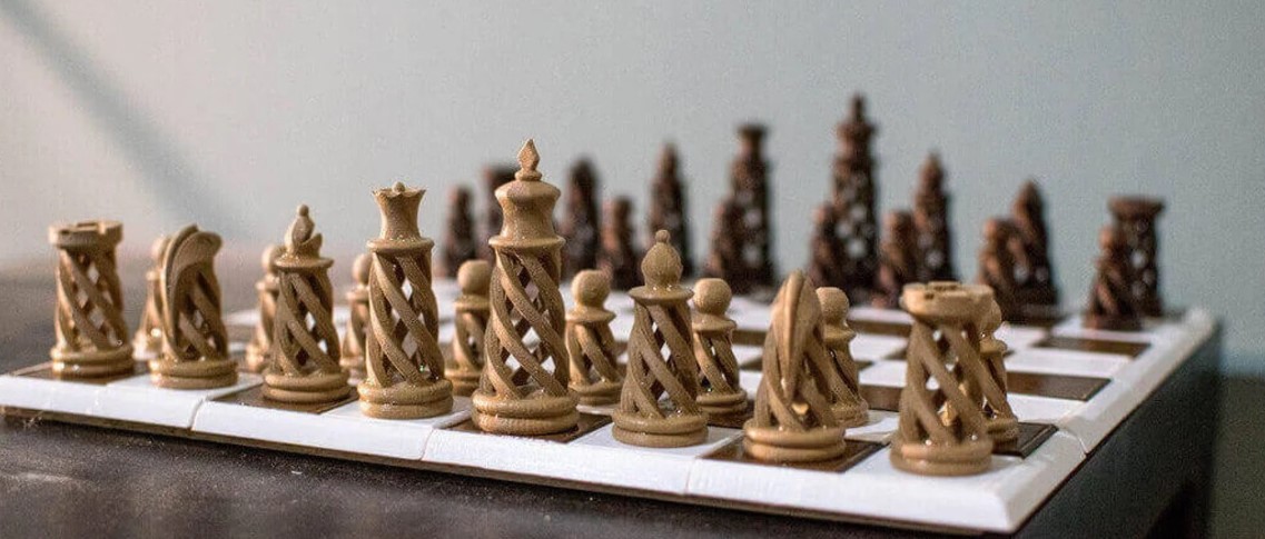 Drukowane szachy 3D: 20 unikalnych zestawów i 5 plansz do wydrukowania w 3D