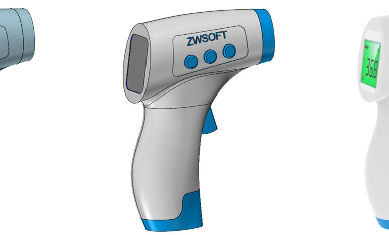 ZW3D CAD Wskazówki:  Projekt termometru na podczerwień w ZW3D