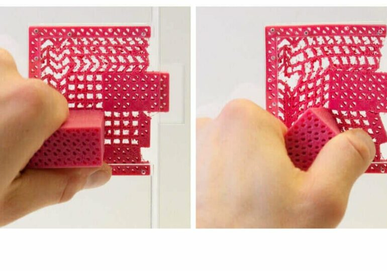 Mechanizmy metamateriałowe: wydrukowana w 3D klamka do drzwi bez ruchomych części