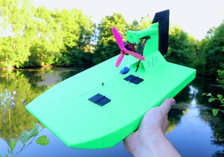 Wypłyń w tej wydrukowanej w 3D łodzi powietrznej RC